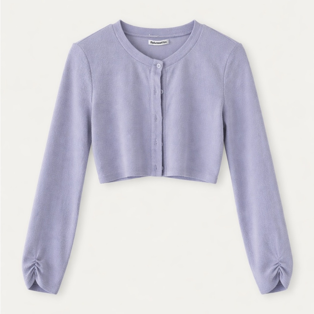 Reformation Lavender Cropped Cardigan | Deadstock Knit | Size Small